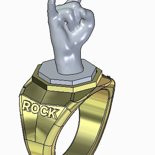 GCODE-Datei RING ROCK YOU kostenlos・Vorlage für den 3D-Druck zum