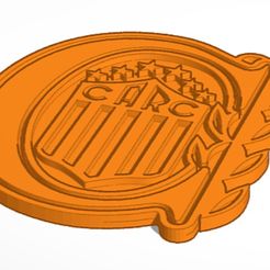 RC.jpg Fichier STL LLAVERO/KEYCHAIN C.A. Rosario Central・Design pour imprimante 3D à télécharger