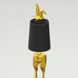 montage-4-lampe-lapin.jpg hiding bunny lamp 74 cm high with 2 hand models below or above