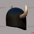 12.jpg Viking Mandalorian Helmet - Buffalo Horns - High Quality Model