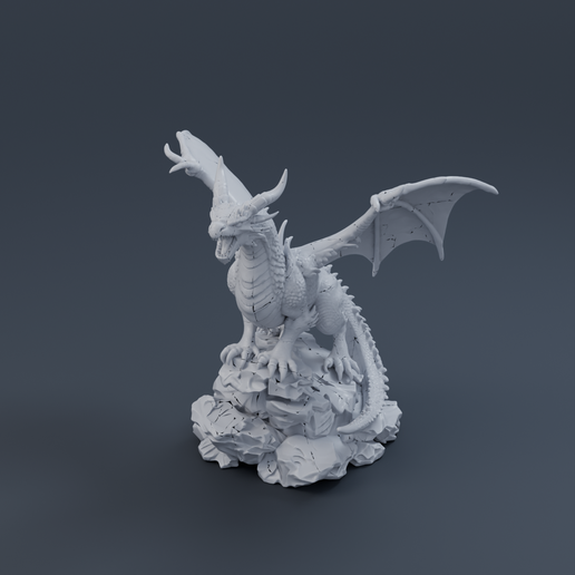 Dragon 3D printable STL miniature