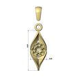 Bubble-cluster-Mirored-Open-link-Leaf-pendant-06.jpg Алмазный кластер витой лист кулон залог и шарм 3D печать модели