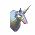 IMG_3822_copy_2441x2663.png Unicorn Head Trophy Low Poly with Backplate