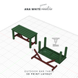 \NSPIREP 7 G ANA WHITE minialrde OUTDOOR BAR TABL 3D PRINT LAYOUT Miniature Outdoor Bar Table for  1:12 Dollhouse, Dollhouse Miniature Barn, Miniature Dollhouse Table, Dollhouse Garden Furniture