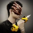 z4746103746224_00553cc63ecfcaa18942c0d6f9af2a45.jpg Sukuna Mask With Kumatoke Cursed Tool - Jujutsu Kaisen Cosplay