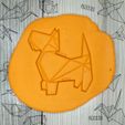 6.jpg paper dog - origami COOKIE CUTTER - CUTTER PLATE OF GALLETS OR FONDANT westie terrier - 8cm
