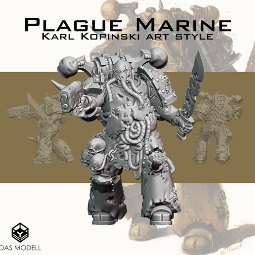 PLAGUE MARINE KARL KOPINSKI STYLE 3D model