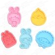 Kawaii easter cookie cutter set of 5.jpg Пасхальные высечки для печенья в пачке из 60 штук