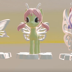 3-PONEY-2-FACE.png Download STL file 3 small ponies series 2 • 3D printer model, Majin59