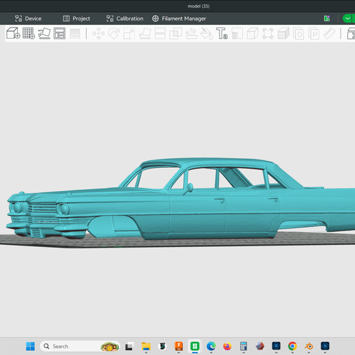 1964 Cadillac Sedan DeVille detailed car model, 1/24 true scale, can scale to size needed, hollow car body, 3d print, stl file, resin or fdm