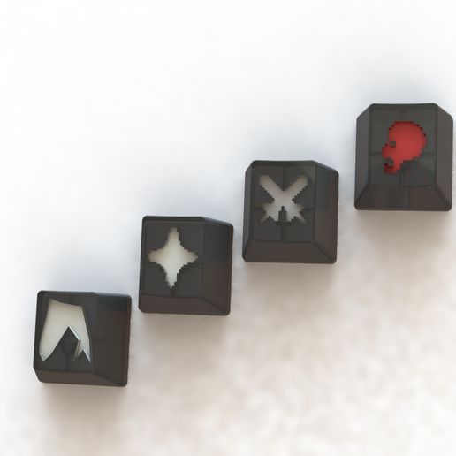 render2.jpg 3D printable OSRS Runescape Hotkey Keycaps (PRE-SUPPORTED)