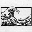 murbrique.jpg Wall decoration The great wave kanagawa