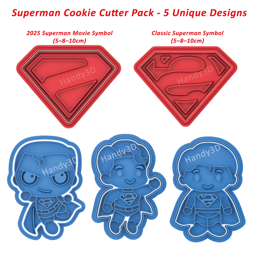 superman.1140_Mesa-de-trabajo-1.png Superman Cookie Cutter Pack - 5 Unique Designs, Multiple Sizes