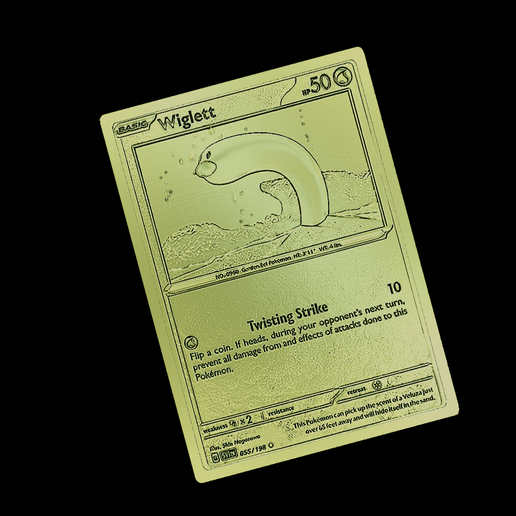 Wiglett Pokemon + Card Wiglett Scarlet Violet - Paldea STL File for  Cults