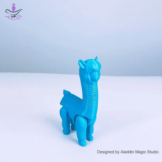 草泥马5-1.jpg STL file Stretchable Alpaca・3D print object to download, Aladdinmagicstudio