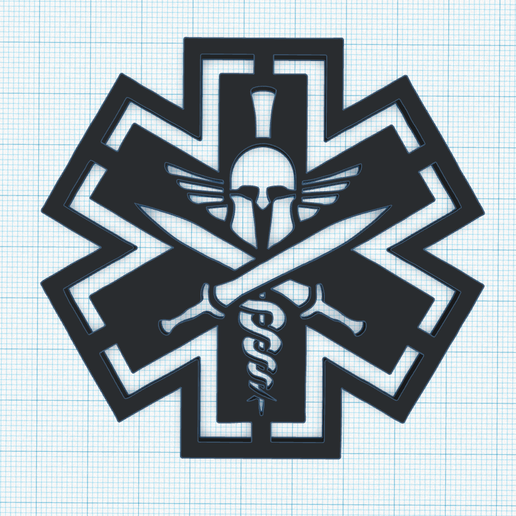 TAC-MED-Spartan-stencil.png STL-Datei Tactical Medicine (TAC-MED) Spartanisches Logo, Militär, Airsoft / Cosplay, Etikett Star of Life Medic, Patch Sparta MED STENCIL・Design für 3D-Drucker zum herunterladen, Allexxe