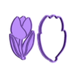 tulipan 8cm.stl VASE WITH FLOWERS COOKIE CUTTER