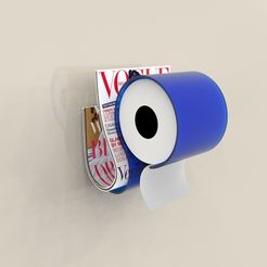2.jpg Fichier STL Porte-papier hygiénique et journal・Modèle à imprimer en 3D à télécharger
