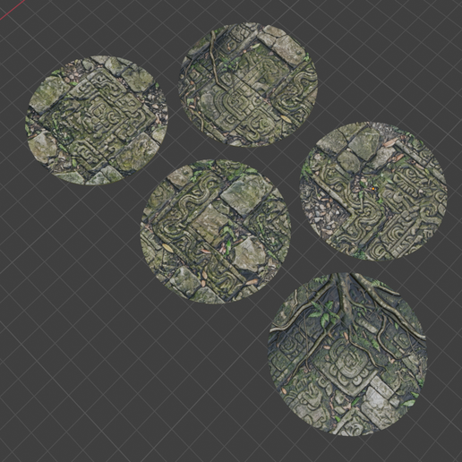 Base Toppers - Jungle Temple 70mm Round