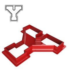 Varsity-Y-1.png Файл STL Высечка для печенья в стиле Varsity Letter Y・Модель для загрузки и 3D-печати