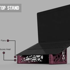 STL file Vertical laptop stand 19mm wide 💻・3D printer design to  download・Cults