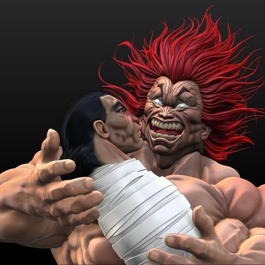 👾 Yujiro Hanma and Retsu Kaioh - Baki Anime Fight Diorama STL | 3D ...