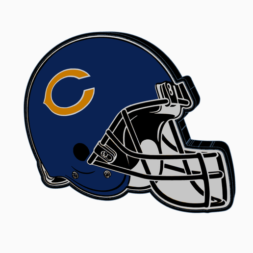 chicago bears football helmet with black background Display Case your dashboard  CHICAGO BEARS (Helmet) Lightbox