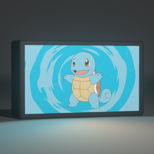 squirtle pokémon lightbox / light box 3D model