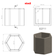 size2_H8cm_dim.png 6 sizes of vases for making silicone mold