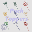 Pack Toppers Jardín A.png Pack of decorative garden toppers - Line drawings