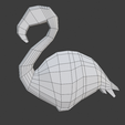 FlamingoLeftFaces.png Flamingo Low Poly