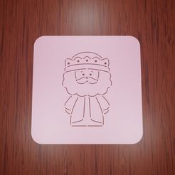 Melchor001.jpg Archivo STL Stencil Rey Mago "Melchor #1"・Design para impresora 3D para descargar