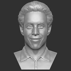1.jpg Fichier STL Un buste de Jerry Seinfeld pour l'impression 3D・Design à télécharger et à imprimer en 3D