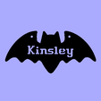Kinsley.png US Names Halloween Bat Decoration Necklace