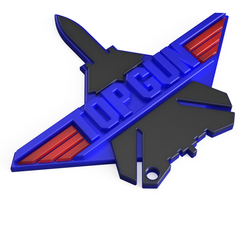 Top-gun-tomcat-key-chain.png STL file TOP GUN MULTICOLOUR KEYCHAIN/ /KEYRING TAG - LOGO WITH TOMCAT・Design to download and 3D print