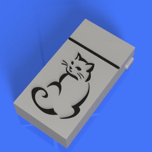 🐱 CAT CIGARETTE BOX・ STL File for ・Cults