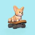 Cod1472-DogSkateboard-2.jpeg 3D file Dog Skateboarding・3D print design to download