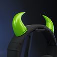 HornSquare4.jpg 5 Cute Horns for Headphones Color Gaming Accesories Ready to print