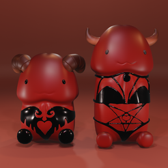 Mix.png Fichier STL COLLECTION OCHINCHIN CUTE frères démons / PENIS CUTE FIGURE T4・Plan pour impression 3D à télécharger