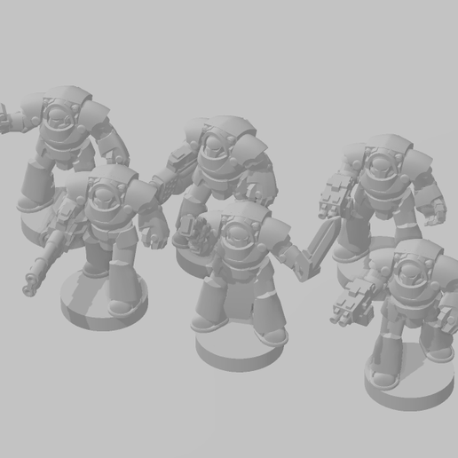 Tartarus Terminators 6-8mm (Basic Squad) 3D model