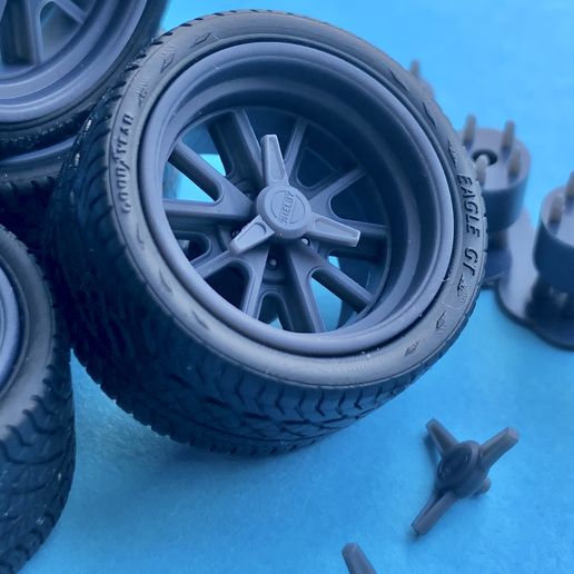 American Race VN 427 Shelby Cobra 18inch rims with GOODYEAR Eagle gt tires for diecast and scale models