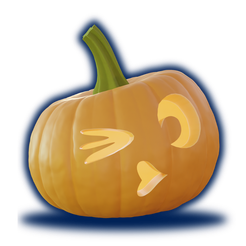 Pumpkin-1-3b.png Archivo STL Jack-O-Lantern - Actitud (versiones sólida y hueca)・Modelo para descargar y imprimir en 3D, JoshSC