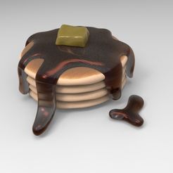 untitled.97.jpg OBJ file The pancake, hotcake, pancake, pancake, panqueca・Model to download and 3D print, mabritec