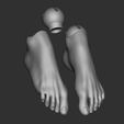 7.png Feet (F2) 3D model bjd doll \ Female \ figurines \ articulated doll \ ooak \ 3d print \ character \ legs