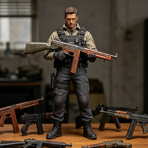 mzz-358-M1A1 Thompson Submachine Gun – Printable Model