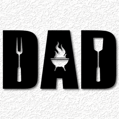 project_20230527_1014215-01.png Fichier STL DAD bbq letters wall art décoration murale fête des pères 2d art・Modèle à imprimer en 3D à télécharger