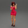 Girl-0001.jpg Tanned Stylish Brunette Girl In Short Dress 3D print model