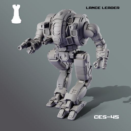📏 American Mecha - CES Ruler - Lance Leader・ 3D File for 3D printing・Cults
