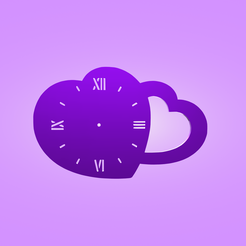output-2023-09-09T163614762-render-1.png STL file Wall clock base, heart・3D print object to download