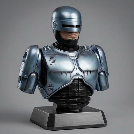 👤 estatua busto de robocop・Archivo STL para Impresión 3D・Cults